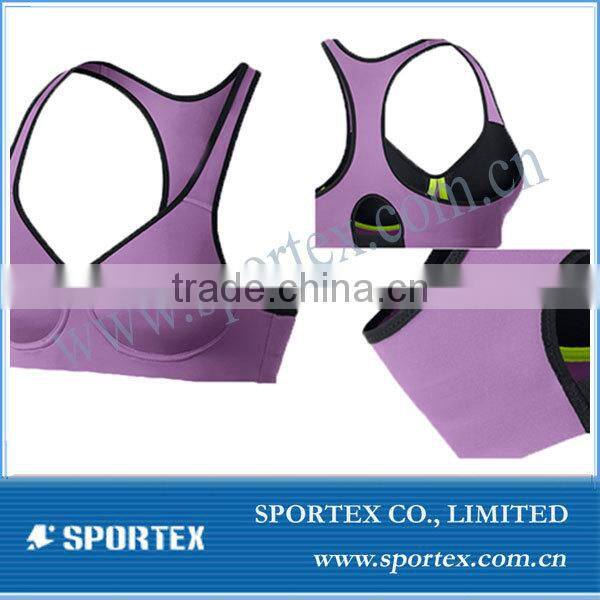 2017SS cross back wide strap breathable ladies sports bra, yoga bra, running bra
