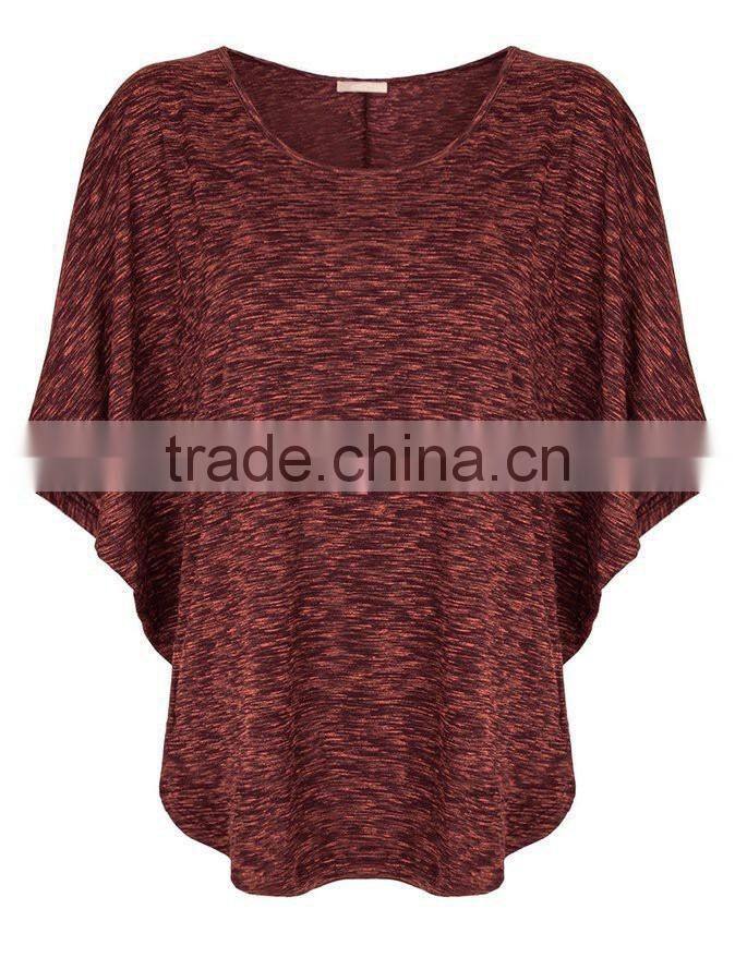 Women's sexy purple maroon charcoal grey bat t shirt