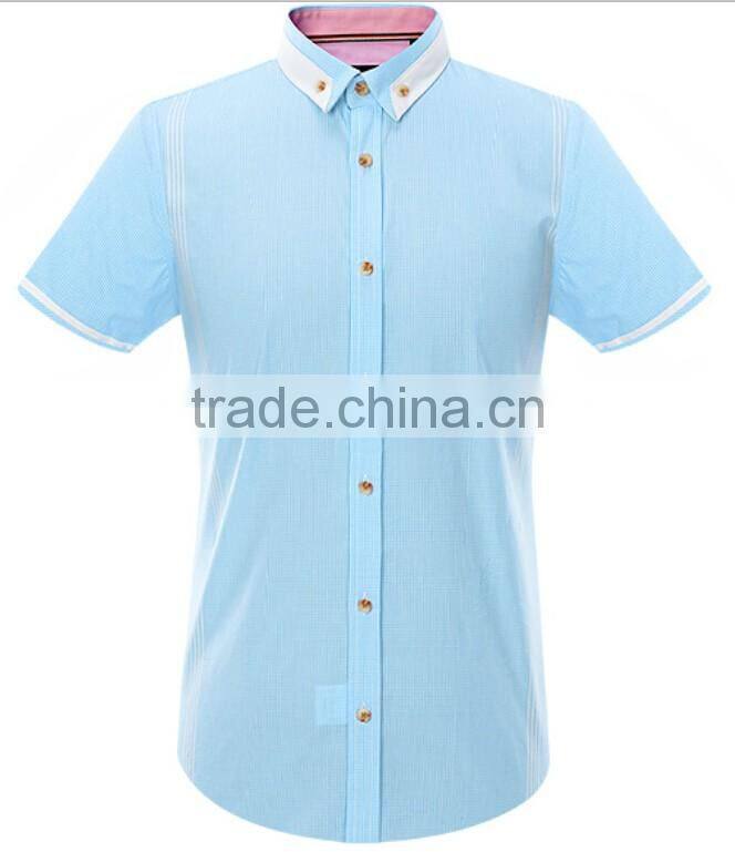 New stylish design short sleeves men shirts