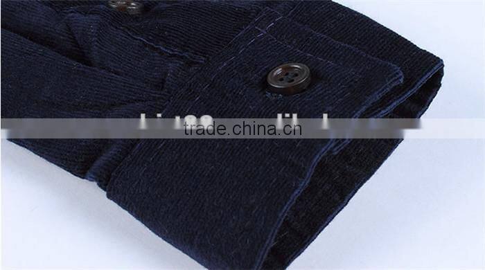2017 New arrival stylish men corduroy slim fit casual Shirt