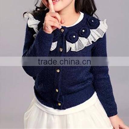 Hand knitted girls cardigan