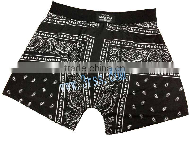 100% combed cotton men underwear digital print boys pictures in boxer shorts