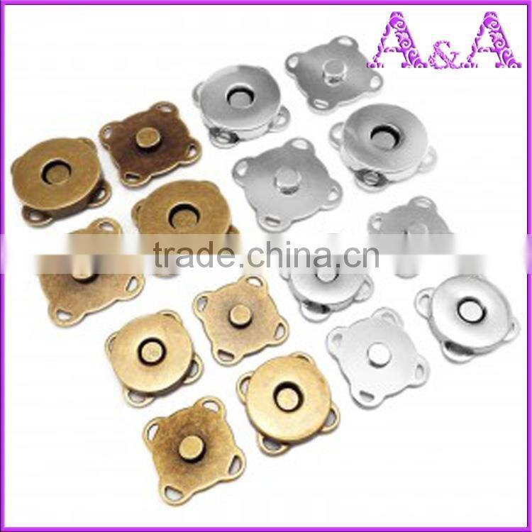 Hight quality golden metal magnetic snap button for purse