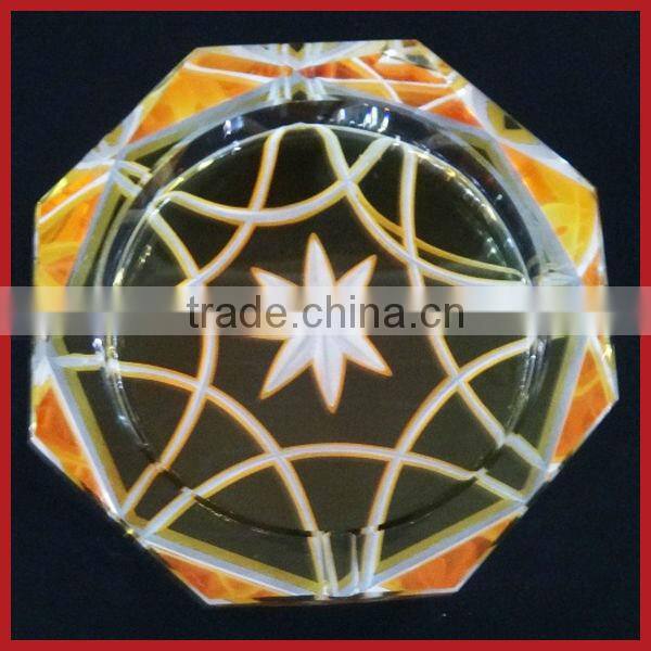 New Design Clear Engraving Crystal Ashtray For Promotional Gifts