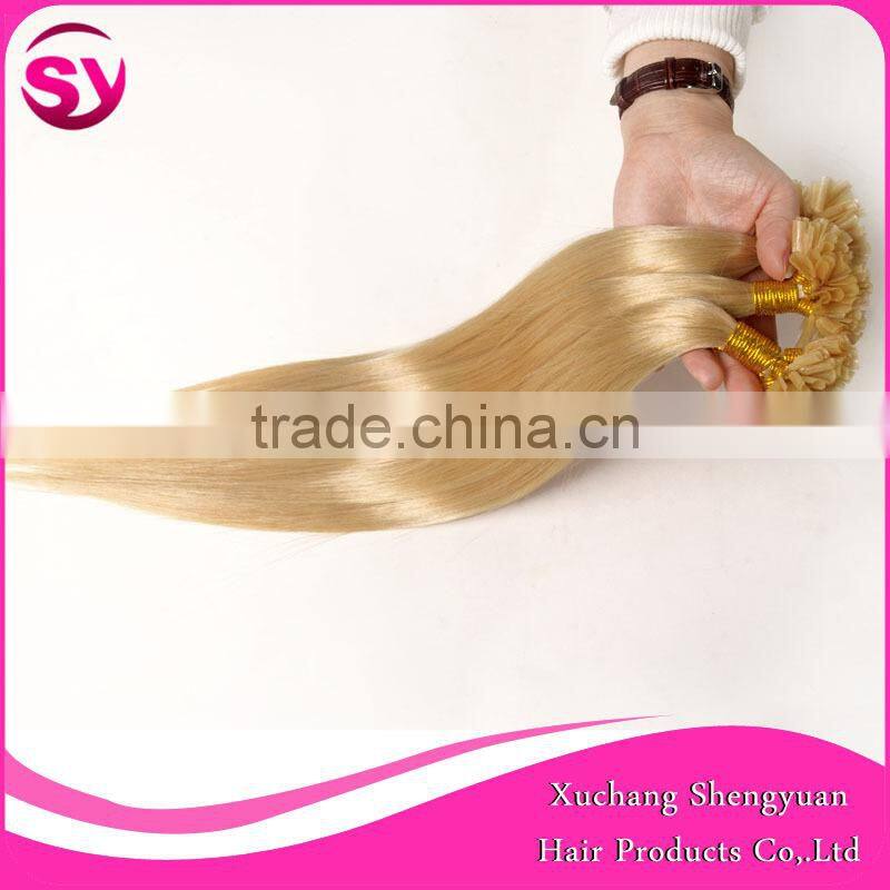 Different color fashion style pre-bonded hair 8A Grade straight Brazilian virgin hair U tip hair in extension