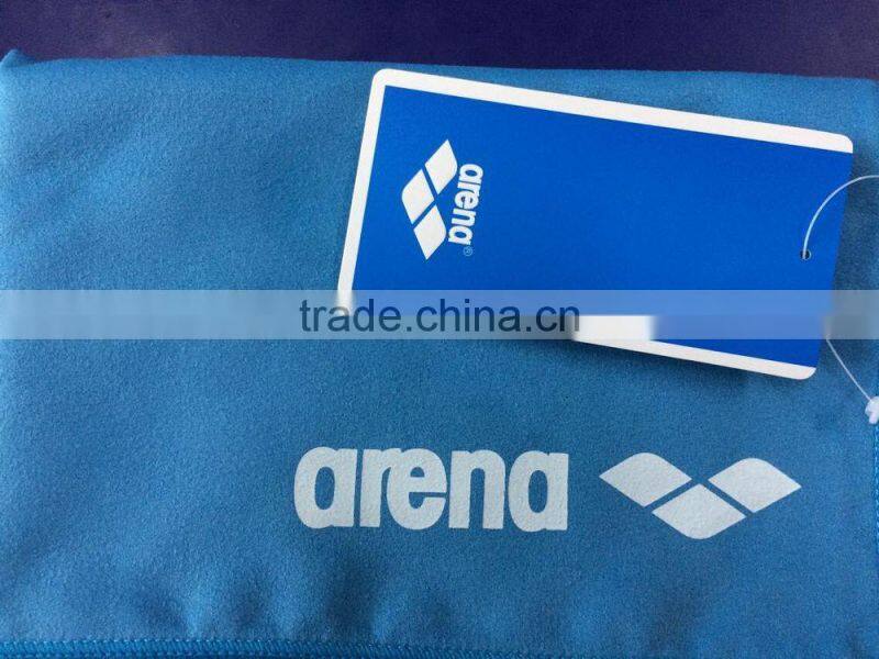 Arena yellow suede microfiber towel ,microfiber swimming towel