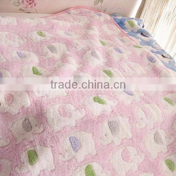 fancy printed elephant baby blanket