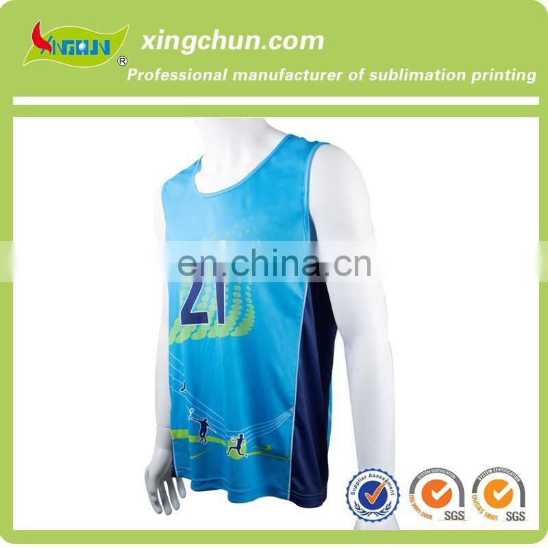 Men's running and basketball sports vest 100% polyester tank top for summer