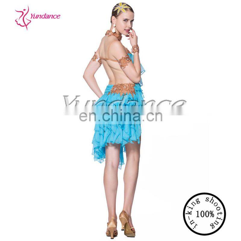 2016 Fashion Spandex Latin Dance Dress Lady L-11315