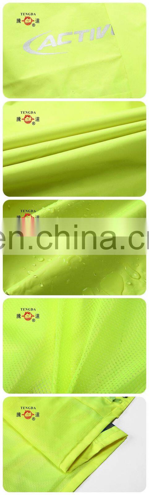 heavy duty reflective safety nylon rain jacket for policeman