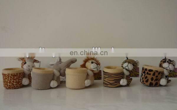 stuffed tiger/giraffe/leopard/elephant/lion pen holder wholesale