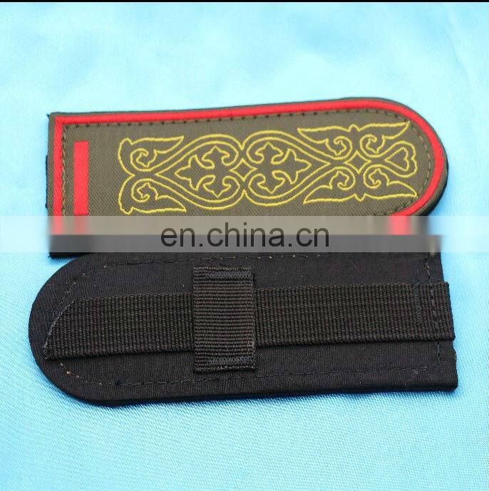 round shape hot melt adhesive national girlguiding woven badge for clothing
