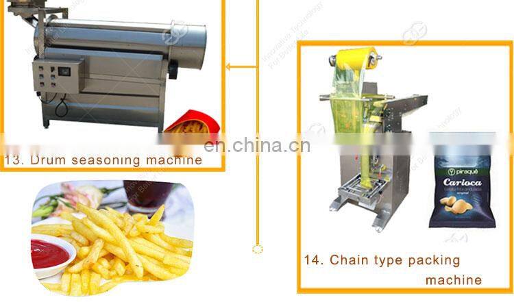 Commercial Automatic French Fries Production Line Potato Chips Making Machine Price