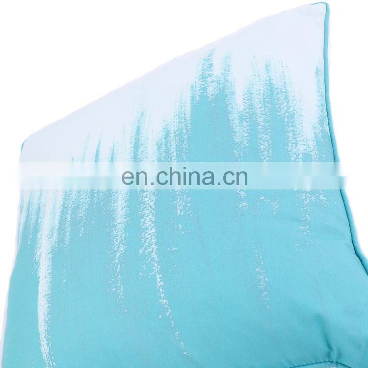 Spring painted stripe turquoise ombre water color aqua blue dye teal decorative pillow/cushion