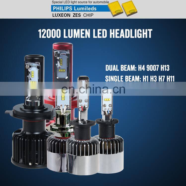 4 Times Brighter 12000LM Supercharged Canbus LED Headlight Bulb with 3 Years Warranty H8 H11 9005 9006 H7 LED Headlight 2020