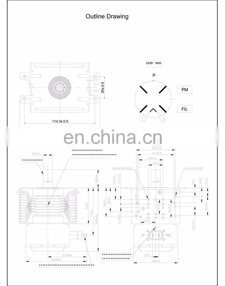 FRANKEVER witol 1100W water cooled 2M319 Microwave oven parts magnetron