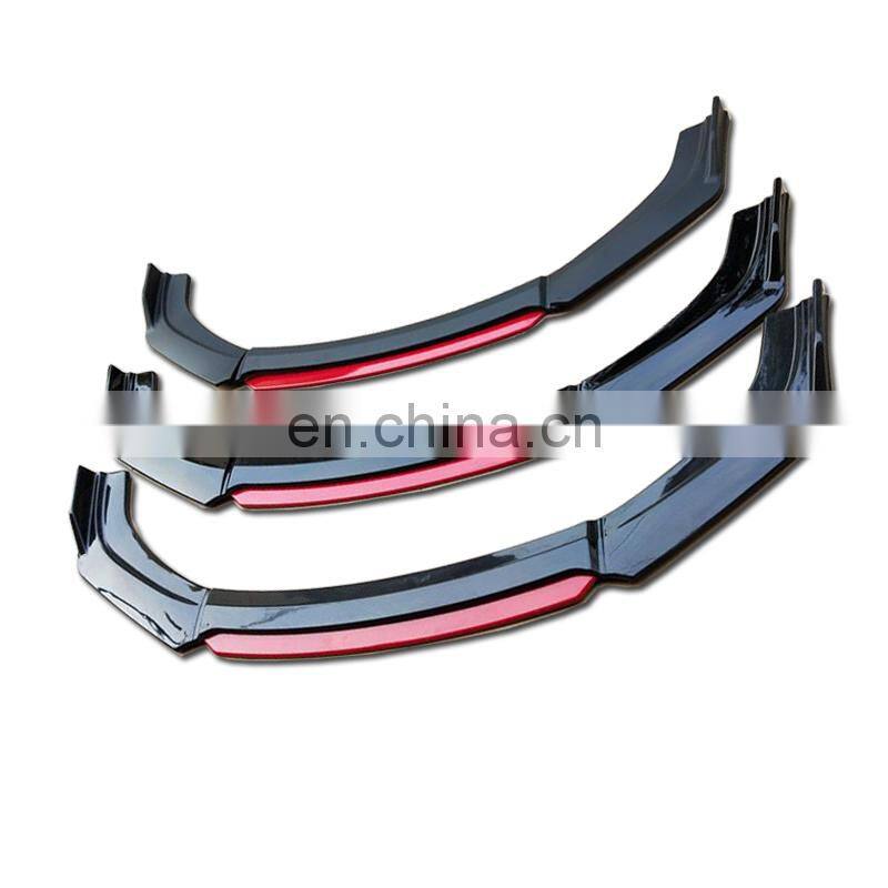 2021 New Other Exterior Accessories carbon fiber front lip ABS universal front bumper lip splitter spoiler front shovel