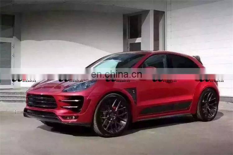 Perfect fitment and beautiful topc&ar style wide body kit for Porsche Macan front lip rear lip side skirts fender wing spoiler