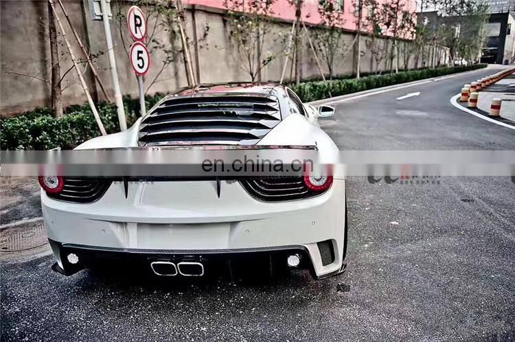 Beautiful carbon fiber material MS style body kit for Ferrari 458 front lip rear lip side skirts wing spoiler fenders canards