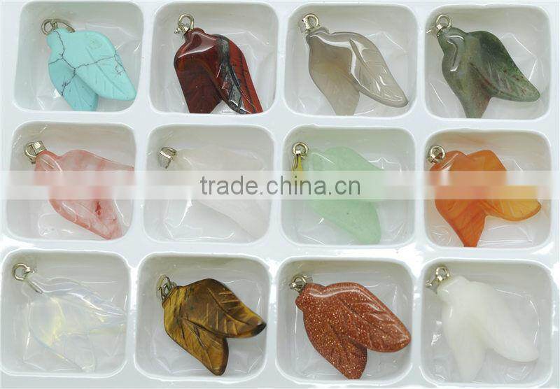 6 Side Cone Shape green aventurine Pendant semi precious stone pendant