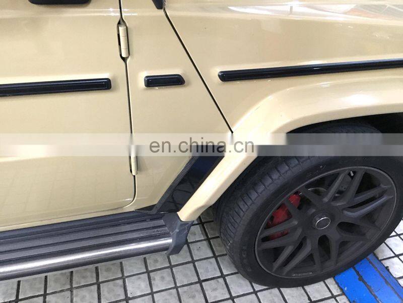 W464 G Class Carbon Fiber Car Side Fender Vent Trims for Mercedes Benz G500 G550 G63 AMG 2019 2020
