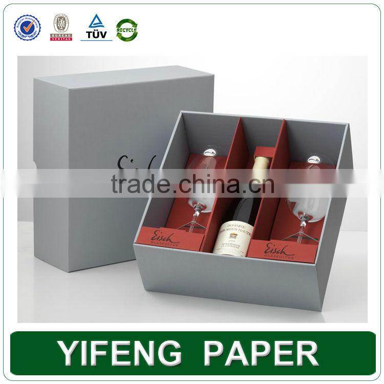 Luxury High Quality Color Printing Stamping Folding Wine Packaging Box