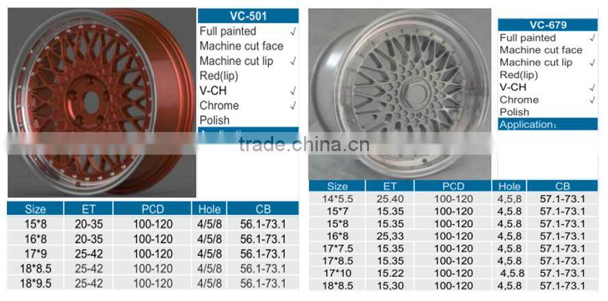 18*8.5 18*9.5 car alloy wheel rim for sale