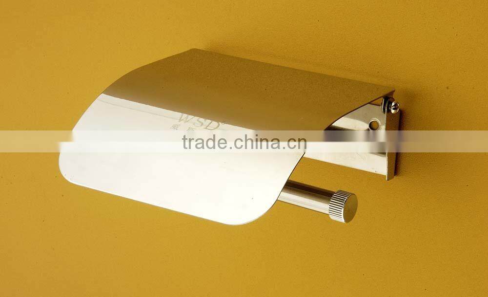 Wesda Wall mount toilet accessories black stainless steel paper towel holder for bathroom