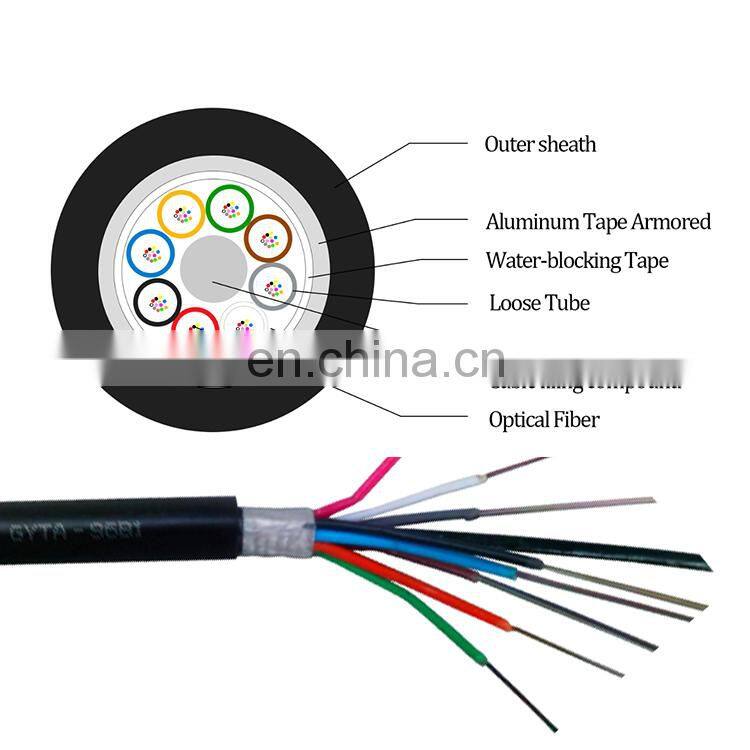 GL Facotry Price GYTA53 Armoured Double Jacket 8 12 24 48 144 Core Rodent Resistant Cable Optic Fiber