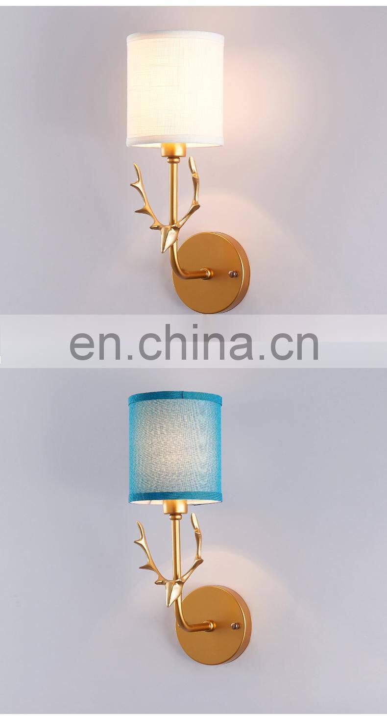 Aolier lighting lamp Modern Simplicity Bedroom Ideas Deer Head Kids TV Background Wall Living Room Wall Light