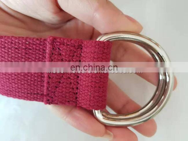 100% Cotton Yoga Strap with Adjustable D-Ring, Improve Flexibility & Strength for Yoga Stretching Fitness