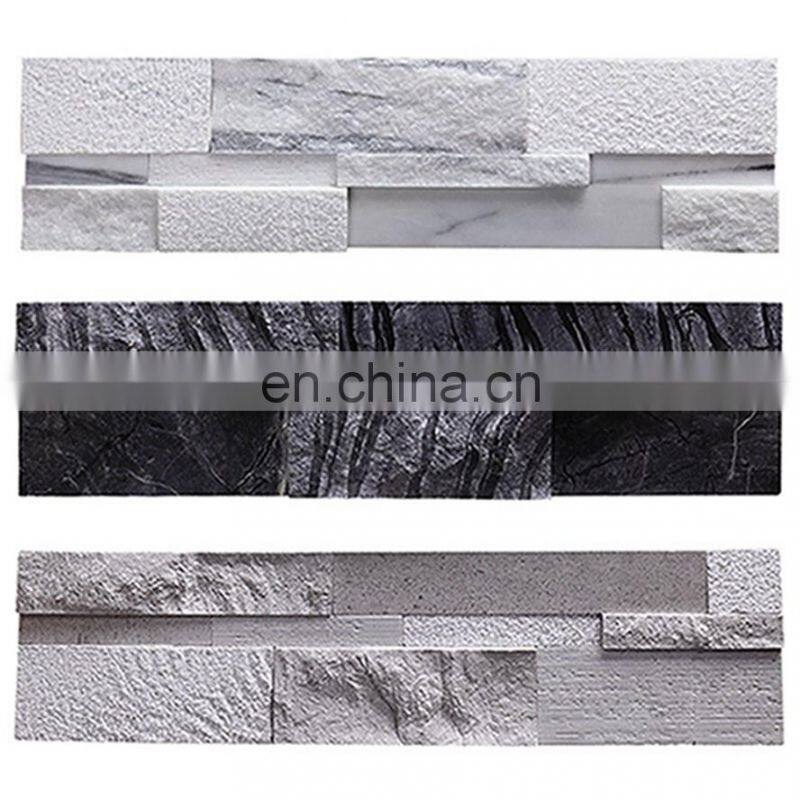 decorative exterior wall culture stone marble cladding slate covering classic wall tiles finish in black spanish