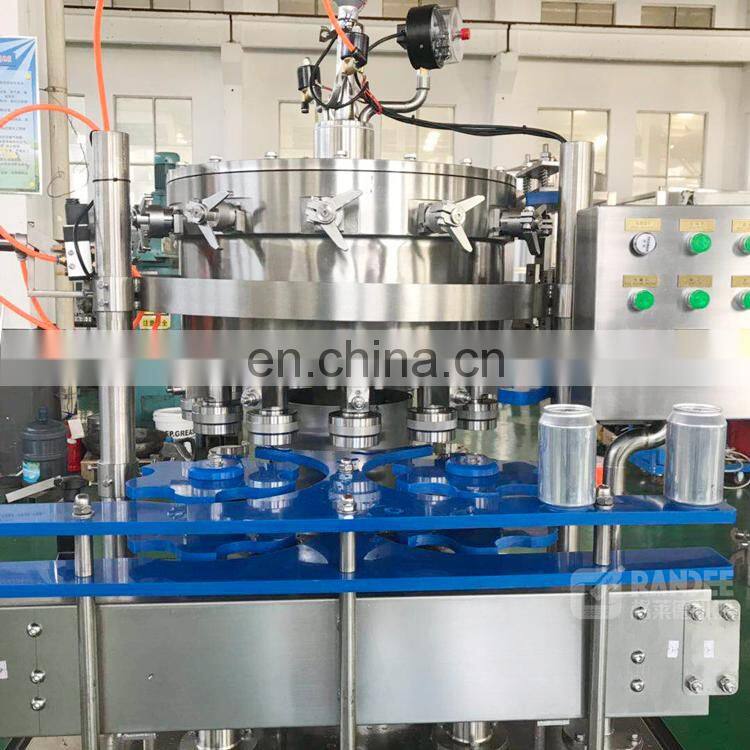 Automatic Aluminum Can Soda Water Washing Filling Sealing Machine Beverage Canning Line