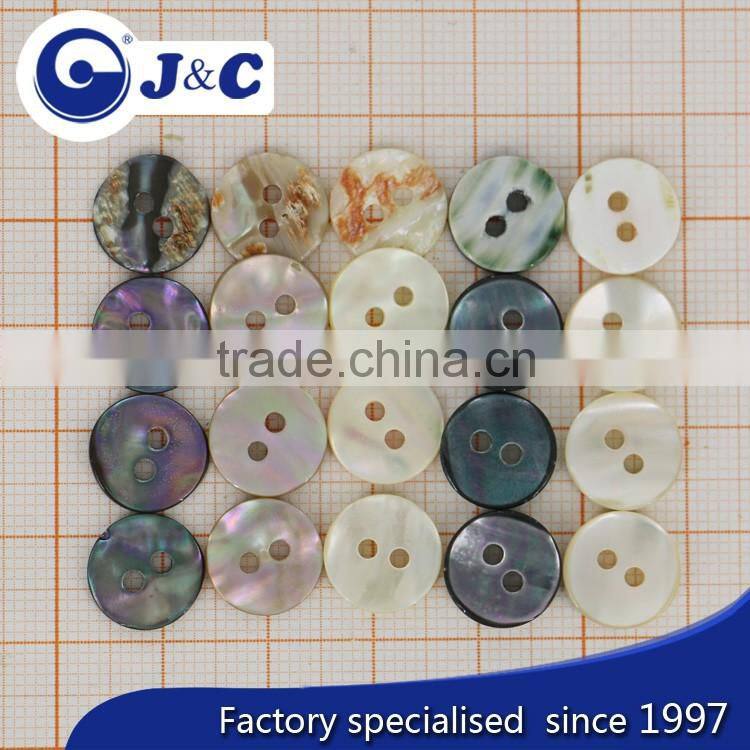 J&C natural colour Trocas shell buttons for fashion shirt.