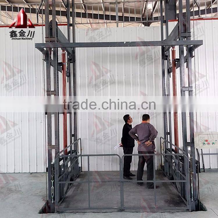Hydraulic Warehouse Guiderail Goods Platform Lift with Competitive Price