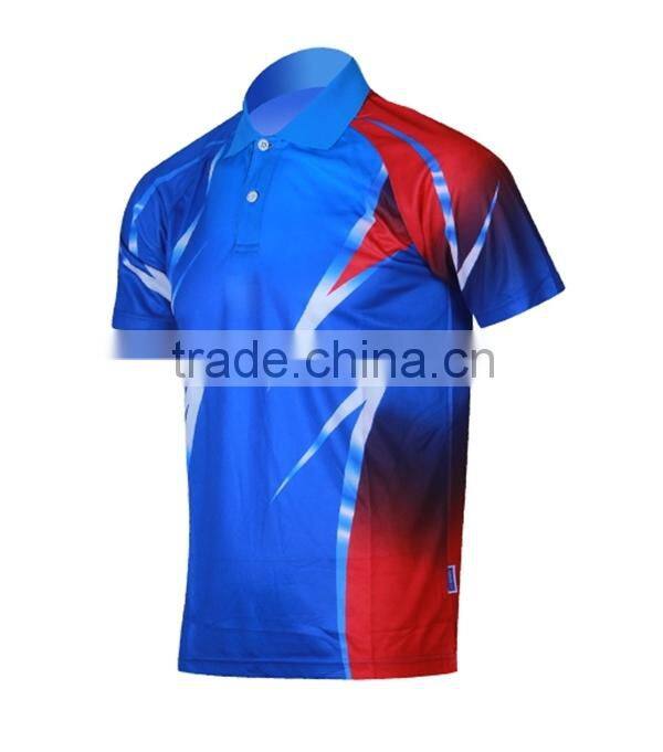 Good quality 100% polyester collar sports plain dry fit polo shirt