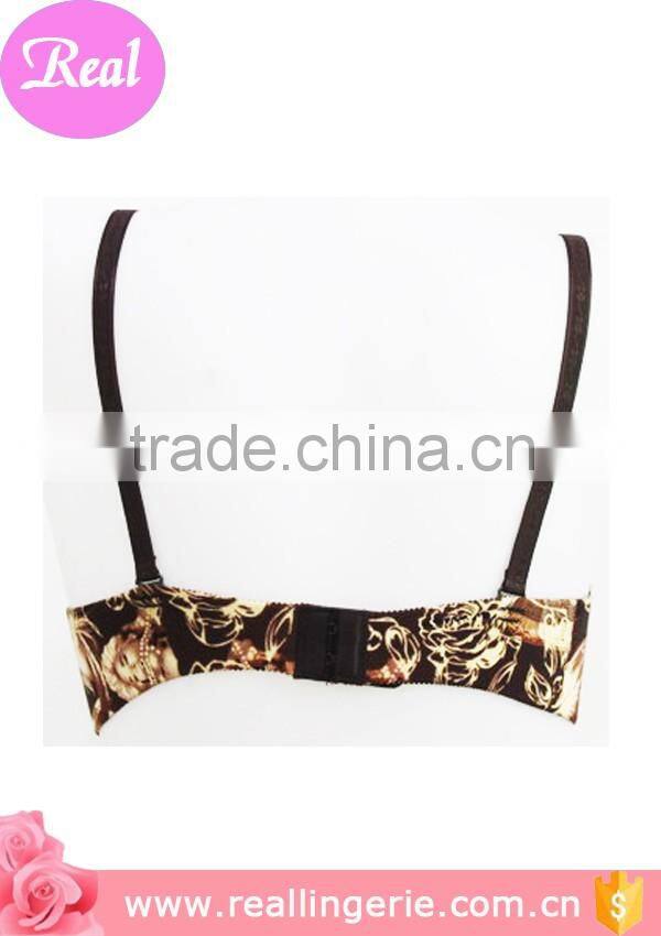 flower print sexy fancy bra,comfortable seamless ladies mature bra