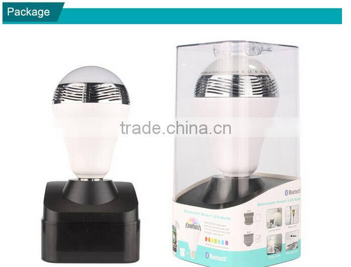 2015 new products led bulb bluetooth speaker controller support ios/android wholesale
