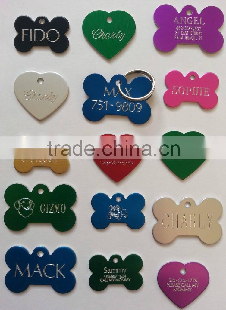 Aluminum Cat Face Pet Tags