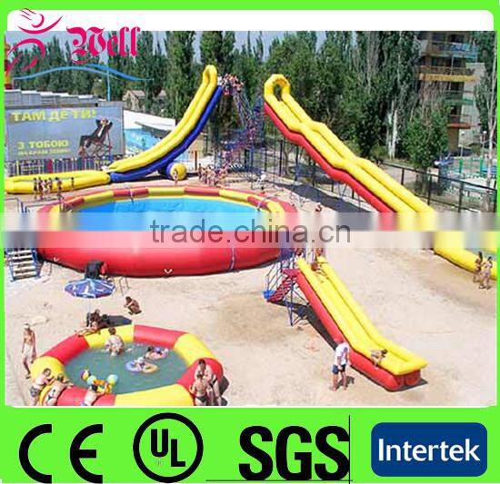 inflatable floating water slide / adult size inflatable water slide