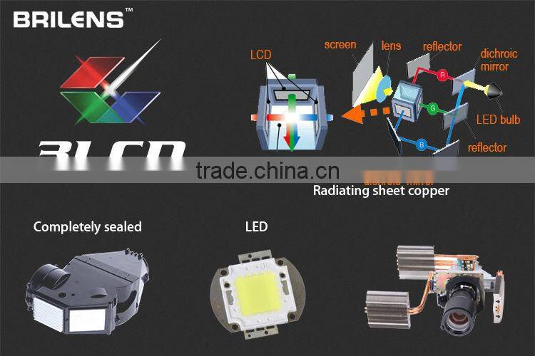 RGB 3 LED 3 LCD 1920 X 1080 WQXGA 3000 Lumens video projector screen for led projector