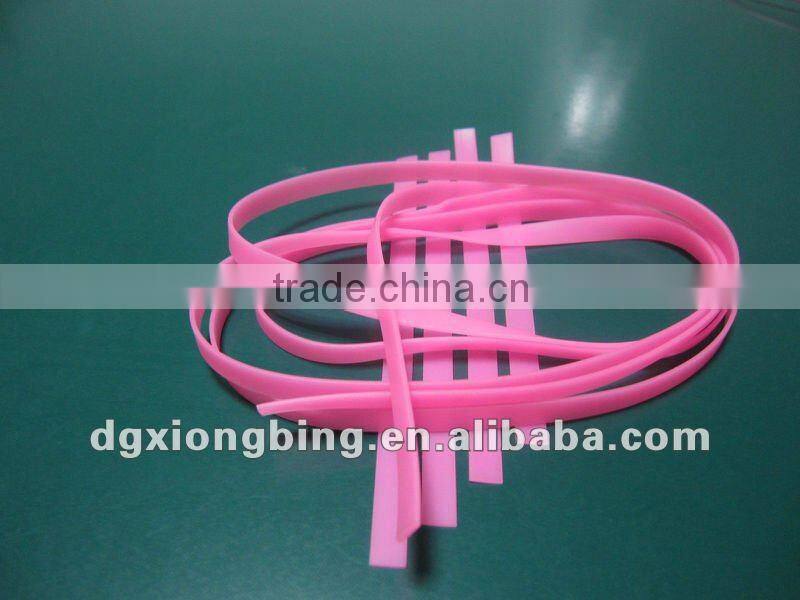 flexible pink silicone band