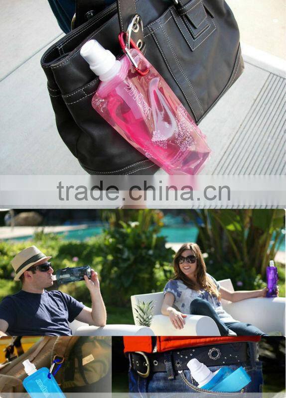 2013 fashion foldable plastic water bottles