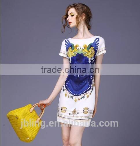 new model fancy printed ladies dress