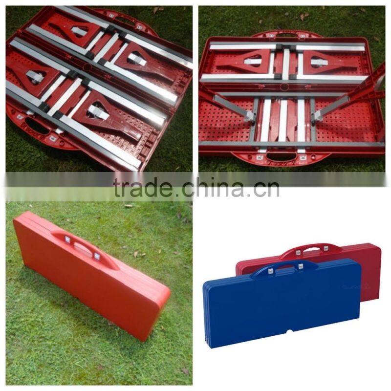 OEM Printing on the table/thick ABS plastic table and aluminum legs folding picnic table