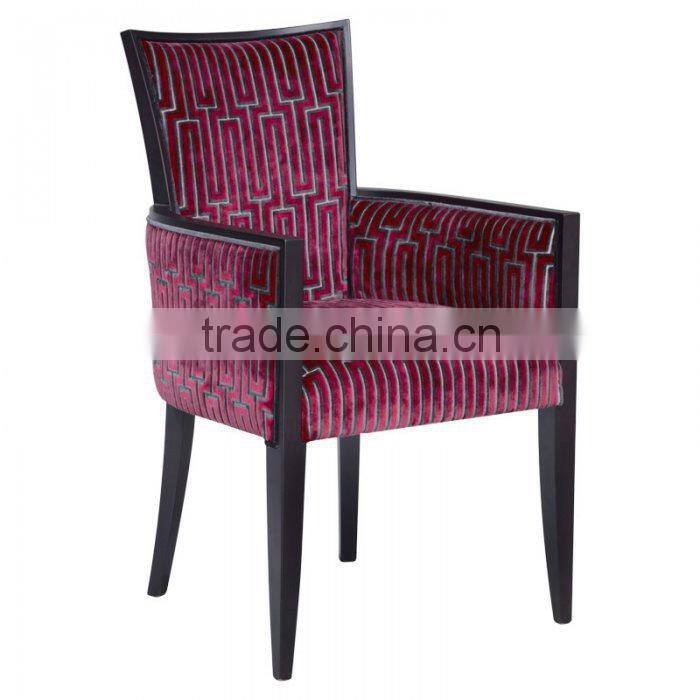 Black leather hotel wooden chair XYD450