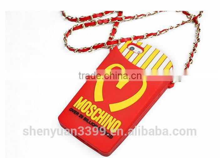 New custom phone case fashion waterproof celphone case with a chain