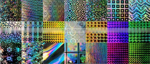 Silver holographic film holographic bopp film