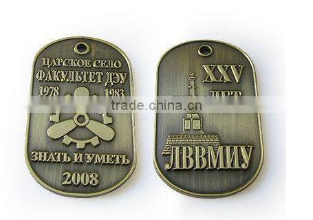 embossed Al dog tag necklace with silicone wrap