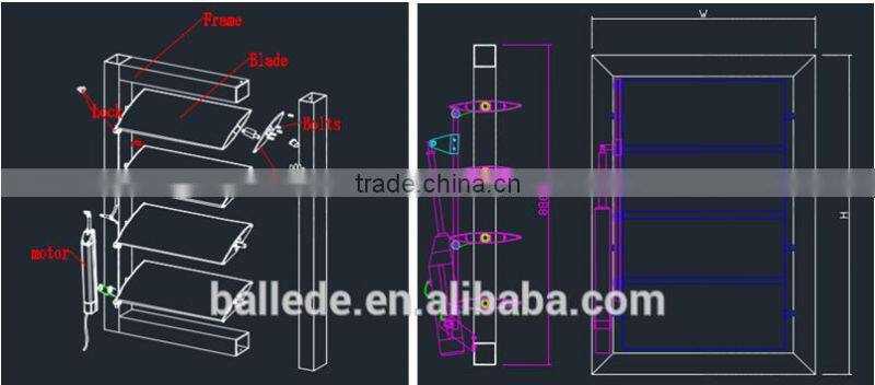 decorative aluminum aerofoil louver roof from china